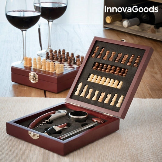 Šahovski vinski darilni set (37-delni)