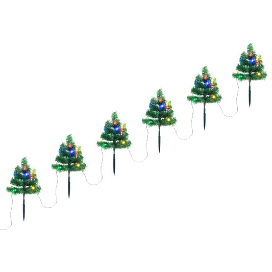 MiniDom Novoletne mini jelke ob poti 6 kosov 45 cm LED