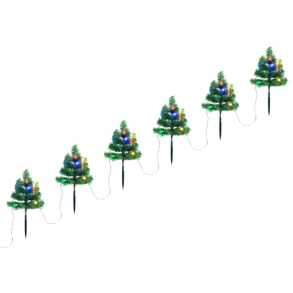 MiniDom Novoletne mini jelke ob poti 6 kosov 45 cm LED