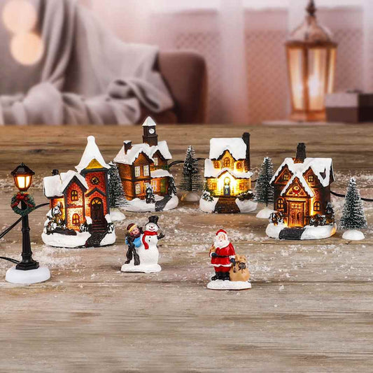 MiniDom LED božična vasica dekoracija