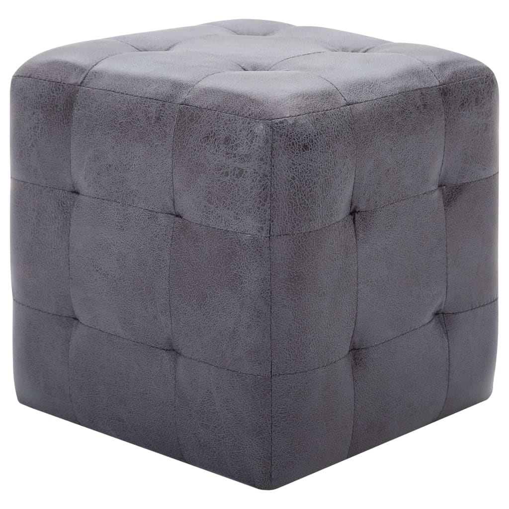 Tabure 2 kosa 30x30x30 cm umetno usnje semiš