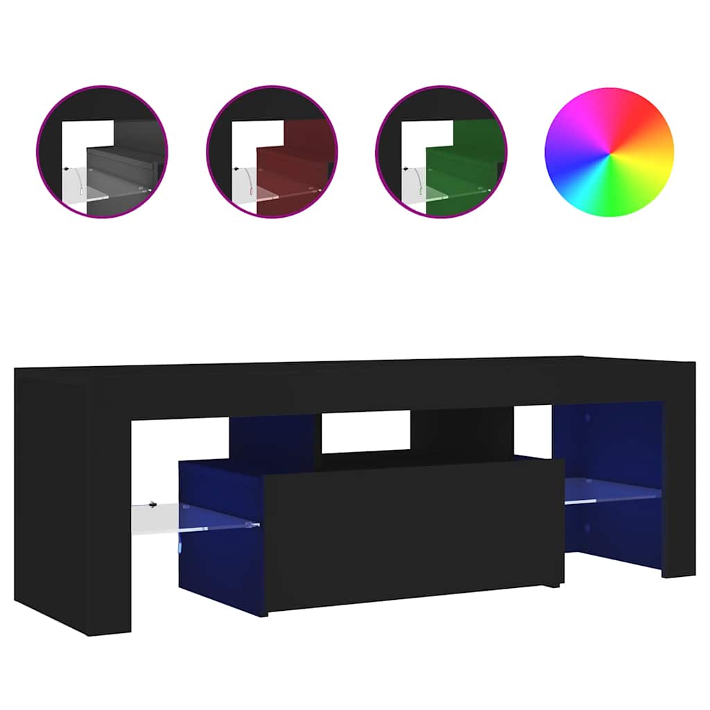 TV omarica z LED lučkami 120x35x40 cm
