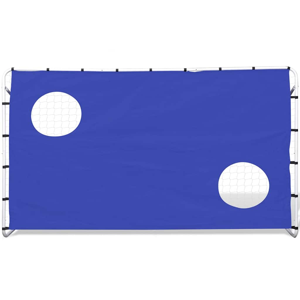 Nogometni gol s steno za ciljanje 240x92x150cm