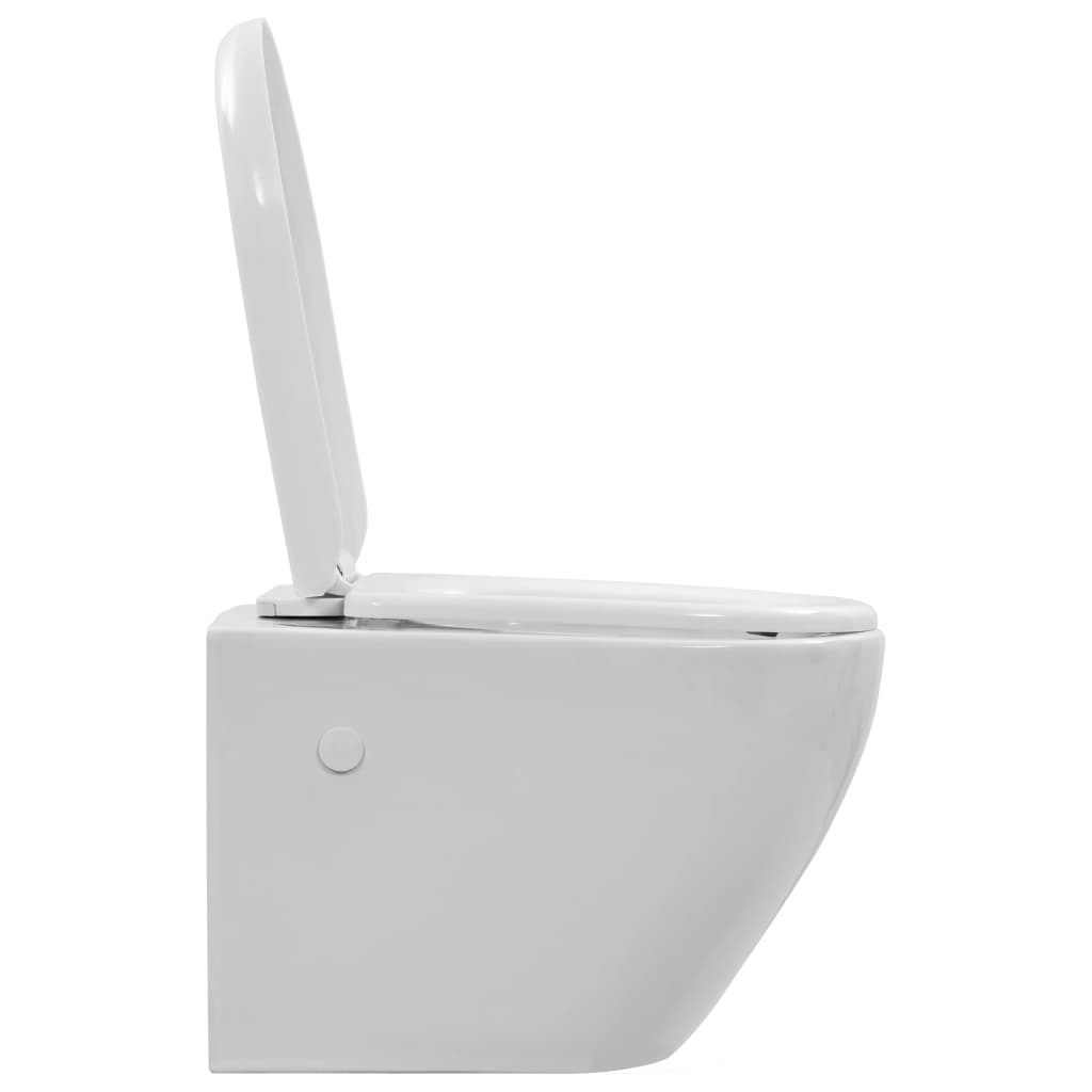 Viseča WC školjka brez roba keramična
