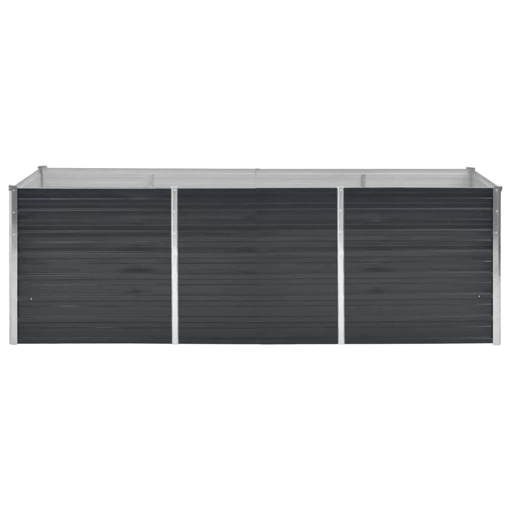 Visoka greda antracitna 240x80x77 cm pocinkano jeklo