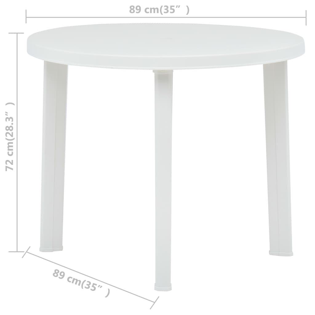 Vrtna miza 89 cm plastika
