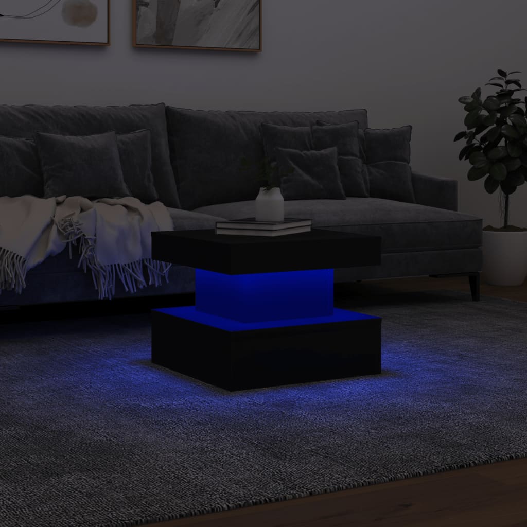 Klubska mizica 50x50x40 cm z LED lučmi