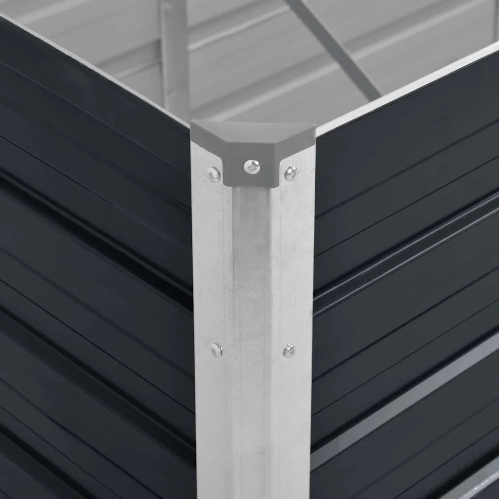 Visoka greda antracitna 240x80x77 cm pocinkano jeklo