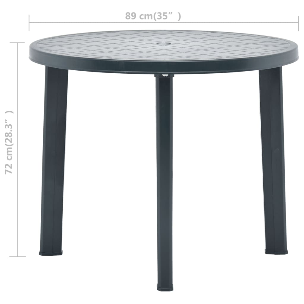 Vrtna miza 89 cm plastika
