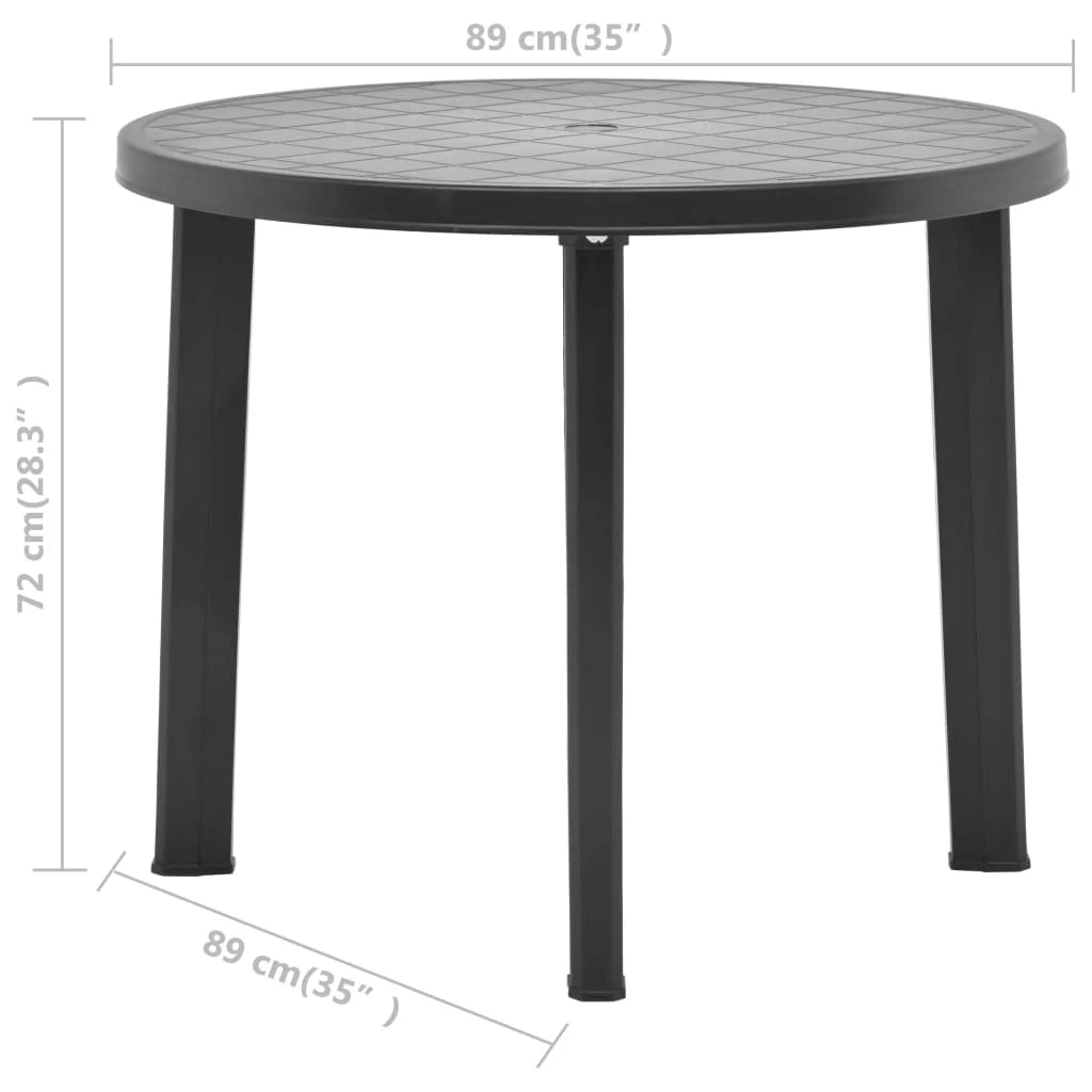 Vrtna miza 89 cm plastika