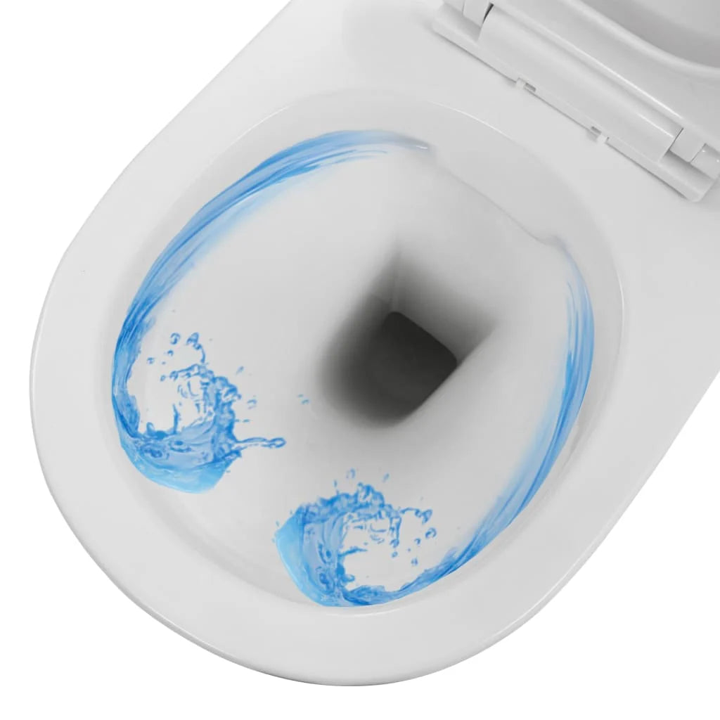 Viseča WC školjka brez roba keramična