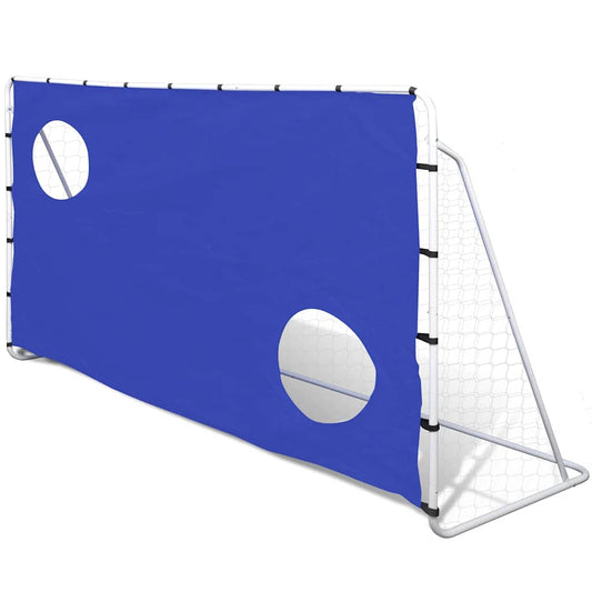 Nogometni gol s steno za ciljanje 240x92x150cm