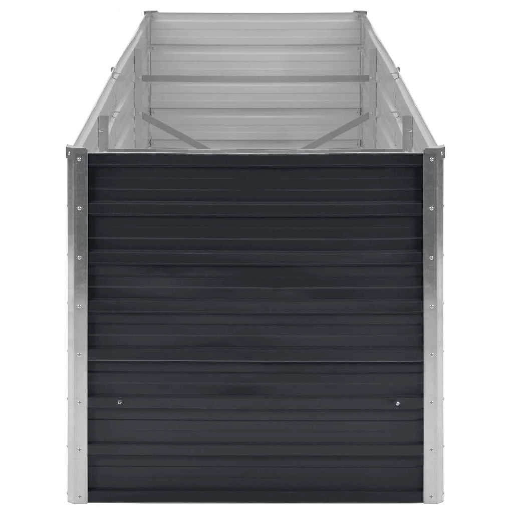 Visoka greda antracitna 240x80x77 cm pocinkano jeklo