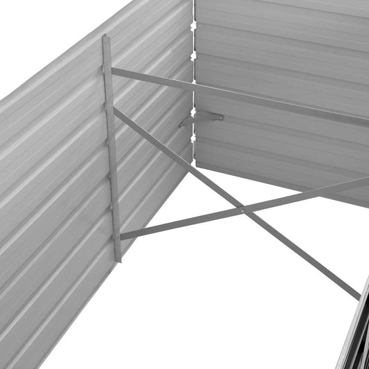 Visoka greda antracitna 240x80x77 cm pocinkano jeklo